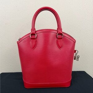 Louis Vuitton Red Epi Leather Lockit Vertical bag